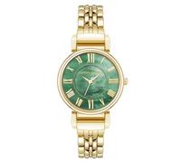 Anne Klein Reloj de pulsera para mujer, Dorado/verde esmeralda, pulsera