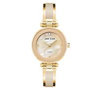 Anne Klein Reloj de Pulsera rígida para Mujer con Esfera con Diamante auténtico, Beis
