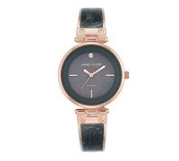 Anne Klein Reloj de Pulsera rígida para Mujer con Esfera con Diamante auténtico, Gris/Oro Rosa