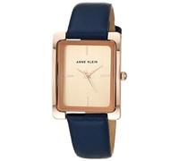Anne Klein Reloj con Correa de Cuero para Mujer, Azul