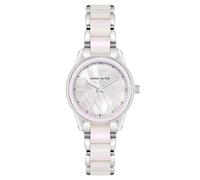 Anne Klein Reloj de vestir AKT4141811, Plata/blanco iridiscente, AK/3213IRSV
