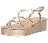 Anne Klein Sandalia de cuña Vie para mujer, Platinado, 41 EU