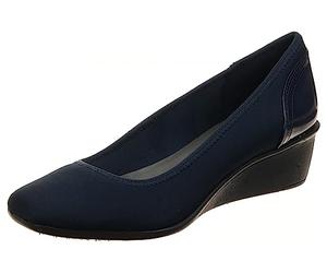 Anne Klein Sport Women's Wisher Fabric Wedge Pump, Azul Marino, 39 EU