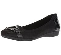 Anne Klein Umeko - Bailarinas Planas para Mujer, Color Negro/multitela, 4, Tela Negra multitela, 37 EU