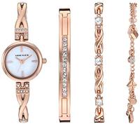 Anne Klein Women's Swarovski Crystal Accented Watch and Bracelet Set, AK/3586