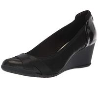 Anne Klein Women's Timeout Wedge Heel Pump, Negro, 43.5 EU