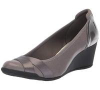 Anne Klein Women's Timeout Wedge Pump, Pewter, 41.5 EU