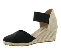 Anne Klein Women's Zoey Wedge Sandal, Black, 8