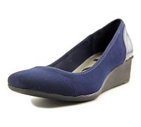 Anne Klein Zapatos de tacón de cuña Wisher para Mujer, Azul Marino, 35.5 EU