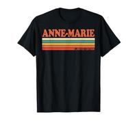Anne-Marie Retro Personalizado Nombre Vintage Rayas Camiseta