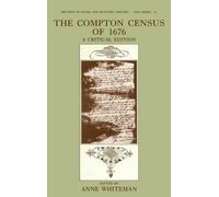 Anne Whiteman The Compton Census of 1676 (Tapa dura)