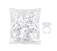Anneaux de colle pour cils- Porte-colle pour extensions de cils| 100 pièces cilsCol g Tasses cilsPort cilsFournitures Fleur Tas our cilsOngles Extension