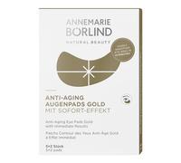ANNEMARIE BÖRLIND Almohadillas antienvejecimiento doradas con efecto instantáneo (5 x 2 unidades) - Parches para los ojos contra ojeras, arrugas y líneas, con hialurón, alisadores y reafirmantes