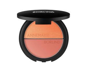 ANNEMARIE BÖRLIND DUO BLUSH & EYE SHADOW ROSES & PEACHES Limited Edition (9 g) - Sombra de ojos en melocotón y rosa, maquillaje nutritivo para tez brillante y radiante, con ácido hialurónico y aceite