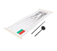 Anneome 1 juego Gráfico de Colgante Doble Cara con Oclusor Manual y Apuntador para Optometristas para Escuelas y Hospitales