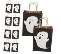 Anneome 10 Piezas Bolsa para Halloween Unidades con Diseño Fantasmas Negro Reutilizable para y Dulces Fiesta