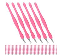 Anneome 100 Piezas Removedor de Cutículas Acero Inoxidable Empujador de Uñas Profesional con Mango Ergonómico Antideslizante para Manicura y Pedicura Eliminación Precisa de Piel Muerta