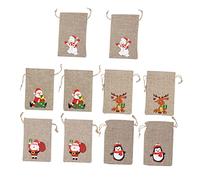 Anneome 10piezas Bolsas De Almacenamiento De Dulces De Navidad Diseño De Cuento De Hadas Bolsas De Para Fiestas y Decoración