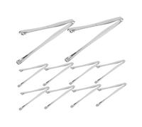 Anneome 12 Piezas Pinzas de Acero Inoxidable Antideslizantes con Dientes para Hielo y Membrana de Huevo Herramienta Multipropósito para Servir Alimentos Cocina Cafetería y Fiestas Mango