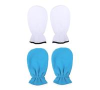 Anneome 2 Guantes de Parafina Profesionales Manoplas Exfoliantes Reutilizables para Cuidado de Manos y Pies Hidratante y Reparador Azul y