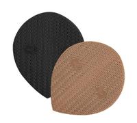 Anneome 2 Parches Antideslizantes para Suelas de Zapatos, Protección para Talón Pequeño, Material Flexible y Resistente al Desgaste, Color Beige y Negro, Almohadillas para Reparación