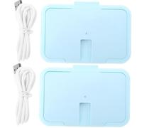 Anneome 2 piezas Calentador Portátil para Toallitas Húmedas Unidades Abs Diseño Temperatura Constante Viaje Coche Hogar