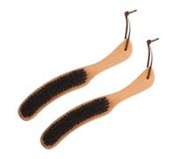 Anneome 2 Piezas Cepillos de Crin de Caballo para Quitar el Polvo Cepillo de Limpieza Tapa de Fieltro para Ropa Madera para Limpieza de Hogar y Viajes