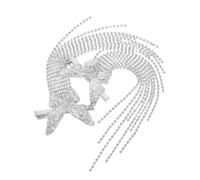 Anneome 2 Piezas Clips de Pelo con y Plata Pinzas Alligator y Ligeras para Mujeres y Niñas Accesorios Brillantes para Bodas Fiestas y Diario