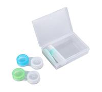 Anneome 2 Piezas Estuche para Lentes de Contacto Doble Verde con Caja de Almacenamiento y Herramientas para Uso Seguro y Cómodo Compatible Recomendado por Oftalmólogos para Reemplazo