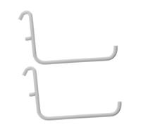 Anneome 2 piezas Gancho Metálico para Panel Perforado Soporte Resistente para Colgar Herramientas y Organizar Garaje Accesorio Blanco para Almacenamiento Pared Pegboard