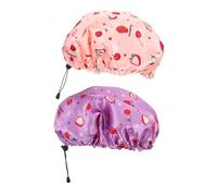 Anneome 2 Piezas Gorro Ducha Ajustable Doble Capa Para Mujeres Extra Grande Reutilizable Protección Para Cabello Spa