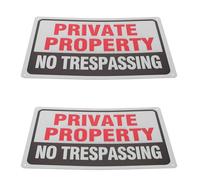 Anneome 2 Piezas Letrero Metálico Privacidad Propiedad Privada Prohibido Entrar Señal de Advertencia Exterior para Protección y Seguridad