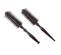 Anneome 2 piezas Peine de Pelo de Cerdas de Jabalí con Mango de Madera Cepillo Moldeador para Rizos Profesional para Mujeres de Unidades Masajea el Cabelludo y Reduce Tirones