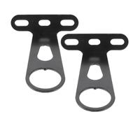 Anneome 2 Piezas Soporte de Luz de Bicicleta de Acero Negro para Instalación de Luces Delanteras Dobles, Diseño Elegante para Paseos Nocturnos y Aventuras en Bicicleta