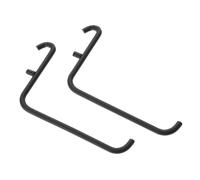 Anneome 2 piezas Soportes Metálicos de Gancho para Panel Perforado Negras Organizador Colgante Resistente para Estantes de Supermercado y Garaje de Espacio y Fácil Instalación