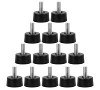 Anneome 20 Almohadillas Niveladoras Ajustables para Patas de Muebles Tornillos M5 X 18 MM Base de Plástico Negro 20 Unidades Niveladores para Mesas Sillas y Armarios Uso en Hogar y