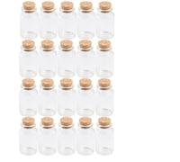 Anneome 20 Botellas de Vidrio Corcho, Mini Botellas Portátiles de 30ml para Deseos, Almacenamiento de Té, Ideales para Fiestas y Uso Hogar