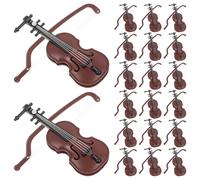 Anneome 20 Juegos de Réplicas de Violín Navideñas, Adorno en Forma de Violín de Plástico Diseño Elegante, para Decoración Navideña y Regalos Infantiles