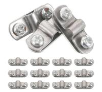 Anneome 20 Piezas 20 Piezas Abrazadera de Guardabarros de Bicicleta con Tornillos de Aleación Resistentes, Placa de Sujeción para Montaje Seguro en Soporte de Guardabarros, Accesorios para