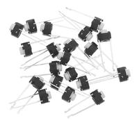 Anneome 20 Unidades Mini Tactile Push Button Switch Pin Round Momentary Micro Switch For Breadboard Silent Soft Touch Control Surface Mount For DIY Electronics