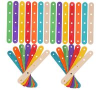 Anneome 200 Piezas Varillas de Madera para Manualidades con Color y Colores Vibrantes Palitos de Helado para Proyectos Escolares Decoración DIY y Desarrollo de Motricidad Fina