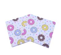 Anneome 20piezas Servilletas Para Fiesta Pack De Servilletas Diseño De Donut Absorbentes y Desechables Para Cumpleaños y Eventos Sociales
