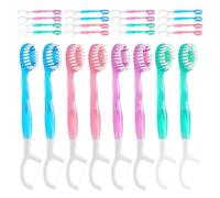 Anneome 24 Piezas Cepillo De Dientes Con Kit Cepillo Dientes Viaje Palitos De Hilo Dental Selección De Hilo Dental Tpu