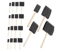 Anneome 24 Piezas Pinceles Esponja con Mango Madera Reutilizables y Fáciles de Limpiar Aplicadores Espuma para Pintura Acrílica Acuarela y Manualidades DIY para Adultos