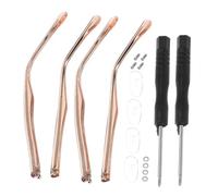 Anneome 2pares of Replacement Eyeglass Arms Ergonomic Design for Comfortable Wear Easy Installation Compatible with Various Frames Crystal Metal Finish