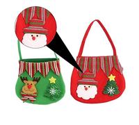 Anneome 2piezas Bolsa De Obsequio De Navidad Forma De Papá Noel y Alce Bolsa De Dulces Navideña Para Decoraciones De Bolso y Regalos De Fiesta