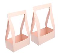 Anneome 2piezas Cajas De Flores De Papel Para Asa Para Día Madre San Valentín y Día Del Maestro Contenedor Portátil Para Arreglos y Almacenamiento De