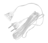Anneome 2piezas Extensión Cable Led Con Enchufe Eu Alargadera Transparente Para Luz De Cortina Uso Interior y Exterior Fiestas y Hogar