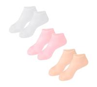 Anneome 3 Pares de Calcetines de Gel Hidratantes Elásticos Invisibles para Cuidado de Pies Talla S 32-34 Colores y Previenen Grietas y Sequedad
