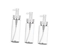 Anneome 3 piezas Botellas Dispensadoras Vacías de Acrílico Recargables y Portátiles para Loción Cuidado y Viaje Transparentes y Ligeras Envases Cosméticos Compactos Resistentes Fugas